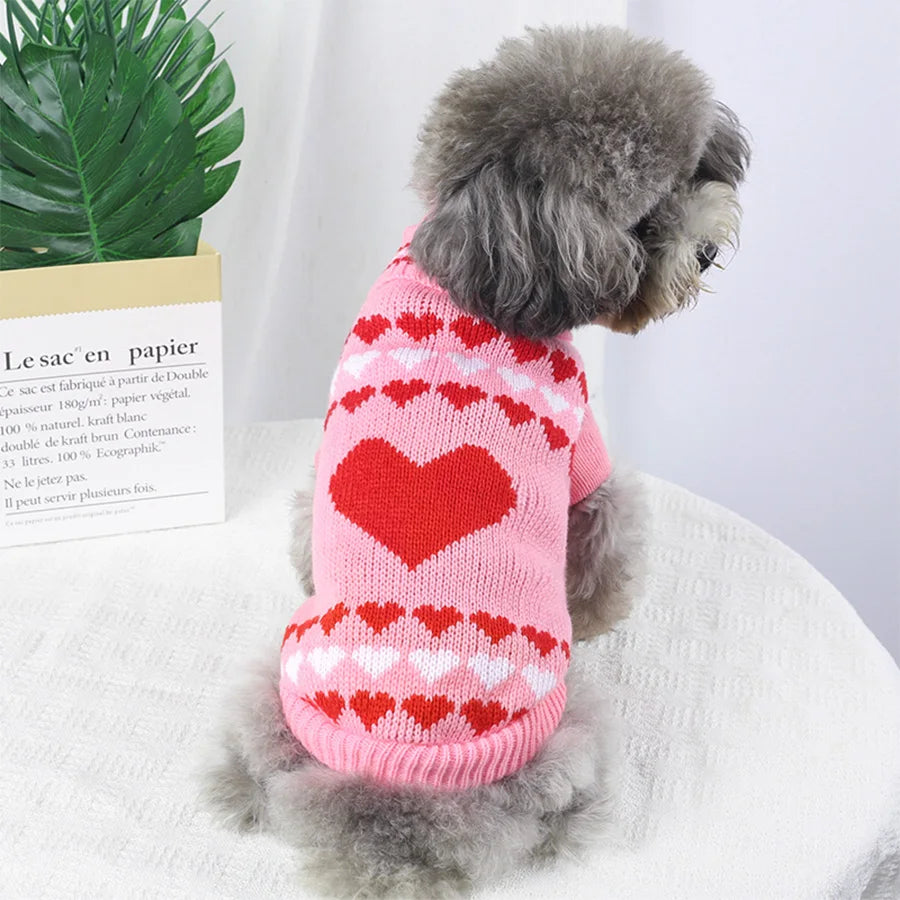 Dog & Cat V-day Sweater