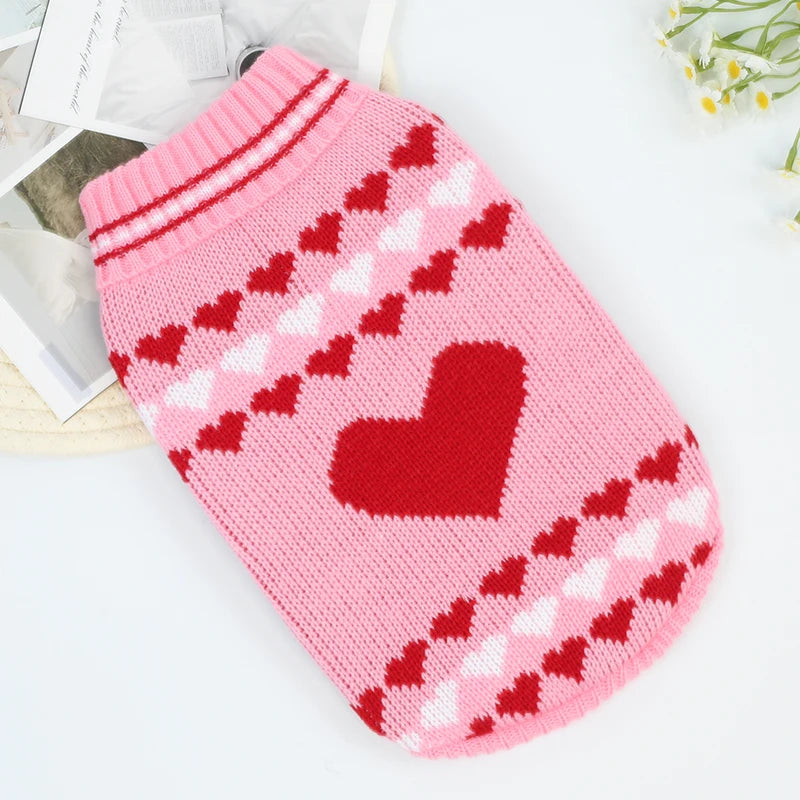 Dog & Cat V-day Sweater